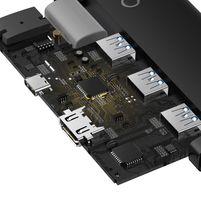 Baseus Lite Series 5-Port Type-C HUB Docking Station (Type-C to HDMI+USB3.0*3+PD)