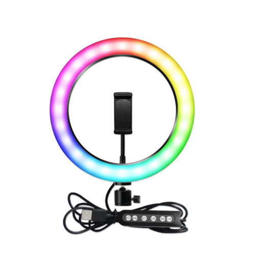 RGB LED SOFT RING LIGHT MJ26 26CM With Phone Holder Photography Fill Light Selfie Set