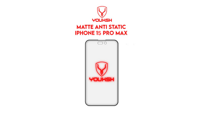 YOUKSH Apple iPhone 15 PRO MAX Anti Static Clear Glass Protector With YOUKSH Installation Kit