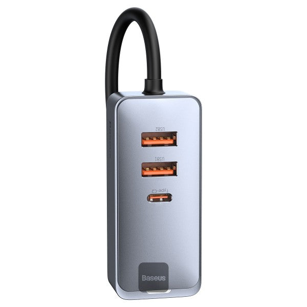 Baseus Share Together PPS Multi-Port 120W 2U+2C Fast Charging Car Charger With Extension Cord