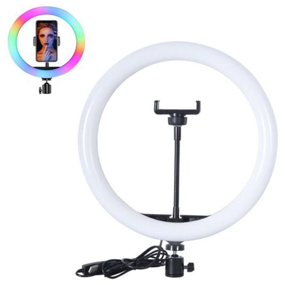 RGB LED SOFT RING LIGHT MJ26 26CM With Phone Holder Photography Fill Light Selfie Set