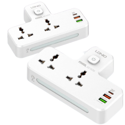 LDNIO Power Strip 2 Port with 2 USB and 1 USB-C PD & QC3.0 EU (SC2311)  ORIGINAL– White