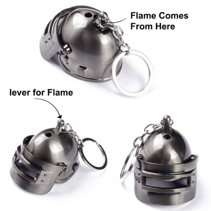 PUBG Gas Lighter Third-level Helmet Metal Lighter Cigar Cigarette Lighters Smoking Accessories Gadgets For Men