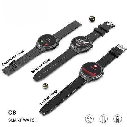 Haino Teko C8 Calling SmartWatch 3 Straps Version.