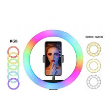 RGB LED SOFT RING LIGHT MJ26 26CM With Phone Holder Photography Fill Light Selfie Set