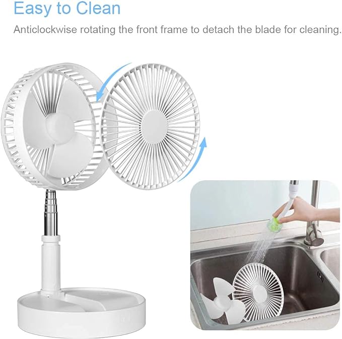 Portable Folding Pedestal Fan Rechargeable