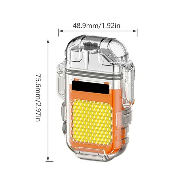 Transparent ARC Electric Lighter USB Camping COB Light Rechargeable Waterproof