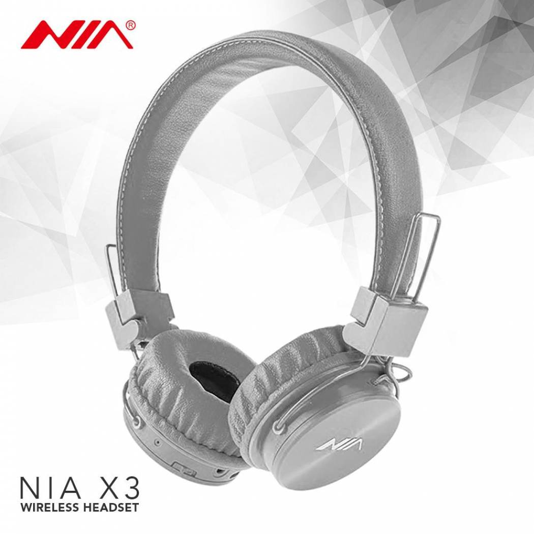 NIA X3 Bluetooth Wireless Headphones with Mic Support TF Card FM Radio