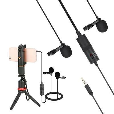 Boya BY-M1DM Dual Lavalier Universal Microphone with a Single 1/8 Stereo Connector, 13ft Cable for Cameras and Smmartphones