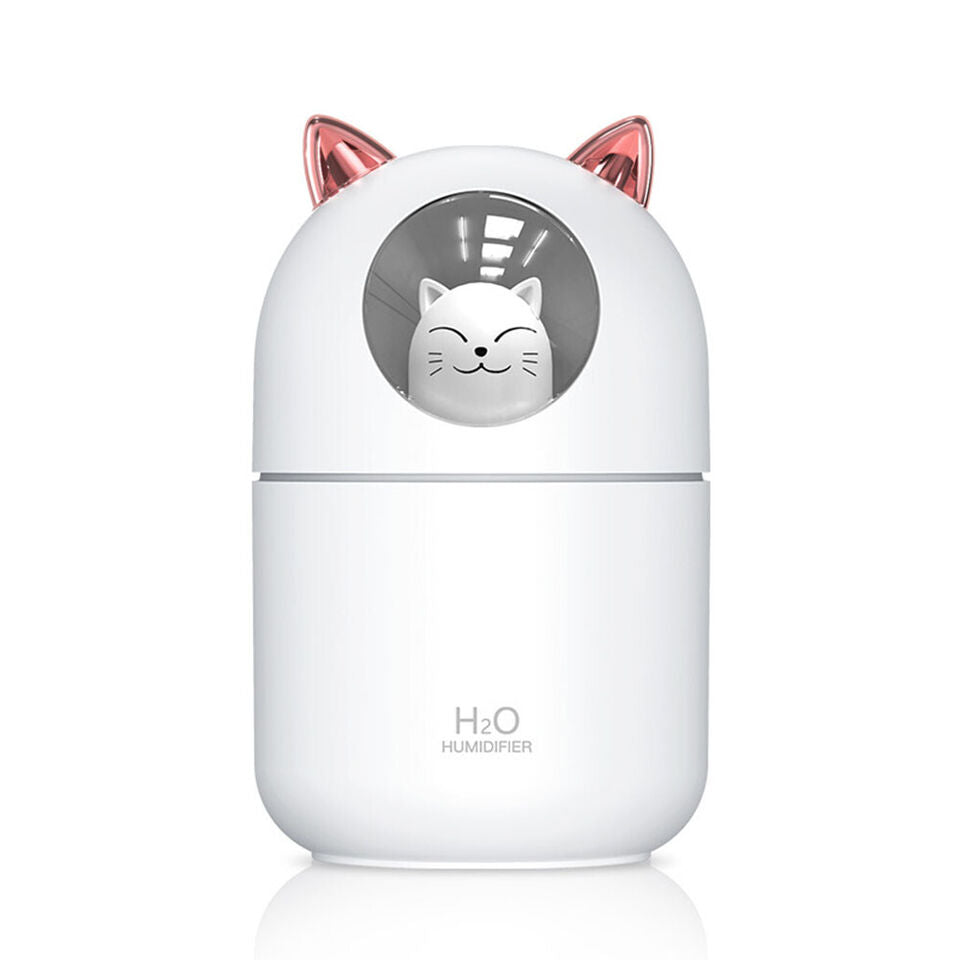 Cat Humidifier Cute Aroma Diffuser with Night Light