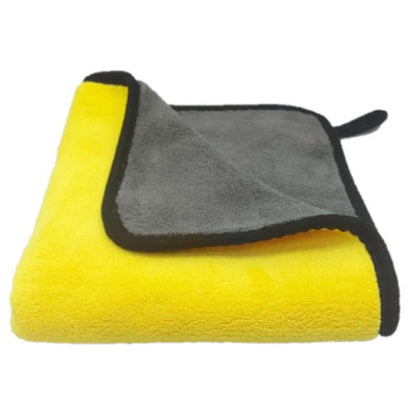 MicroFiber Towel Yellow And Grey Double Sided 40cm x 30cm