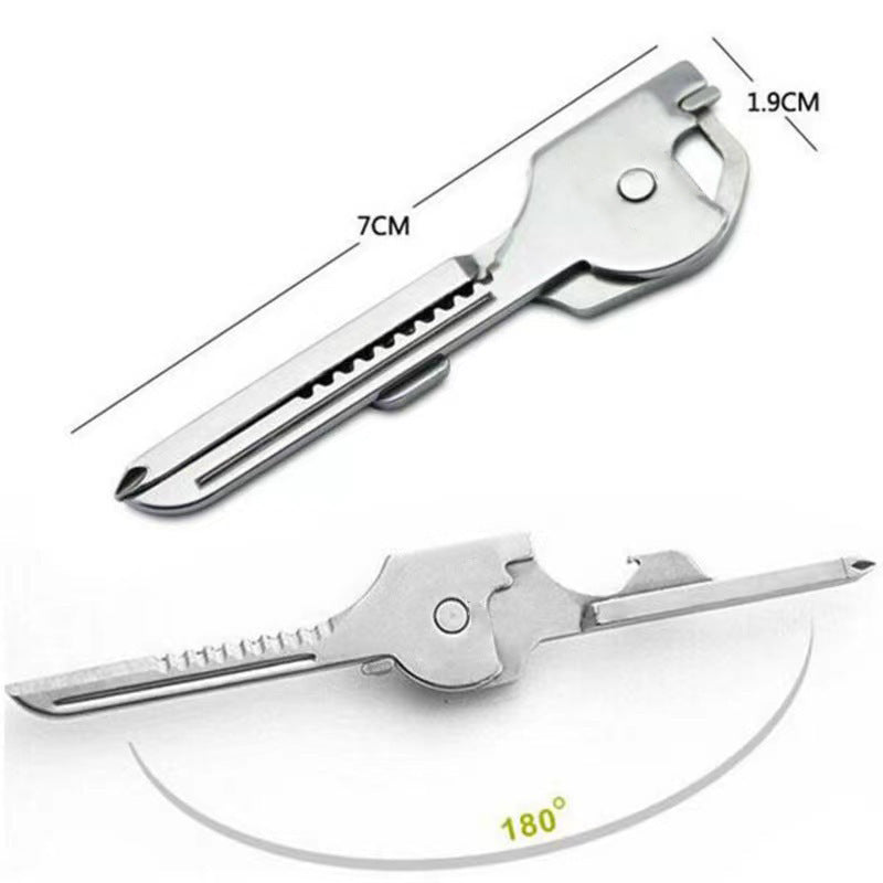 6 in 1 Multifunctional Mini Folding Key Knife Tool Keychain