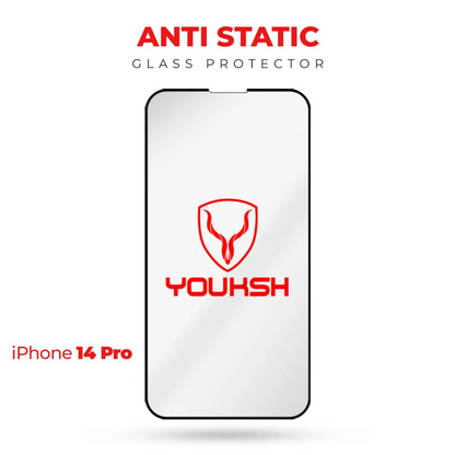 YOUKSH Apple iPhone 14 Pro Anti Static Glass Protector With YOUKSH Installation Kit