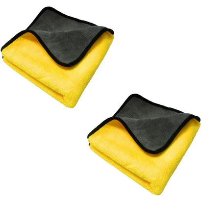 MicroFiber Towel Yellow And Grey Double Sided 40cm x 30cm