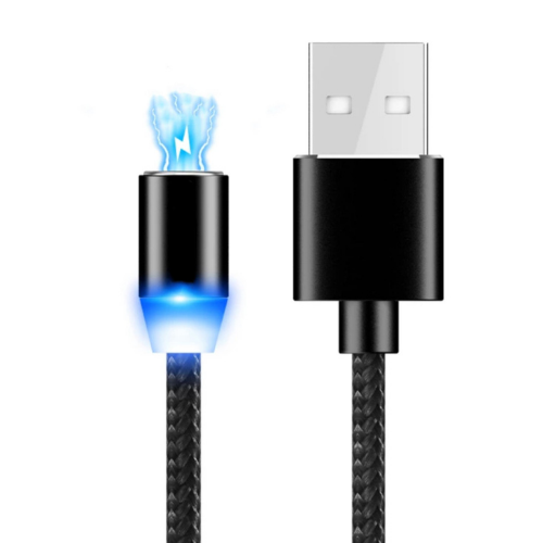 Magnetic Charging Cable - Braided LED Charging Cable