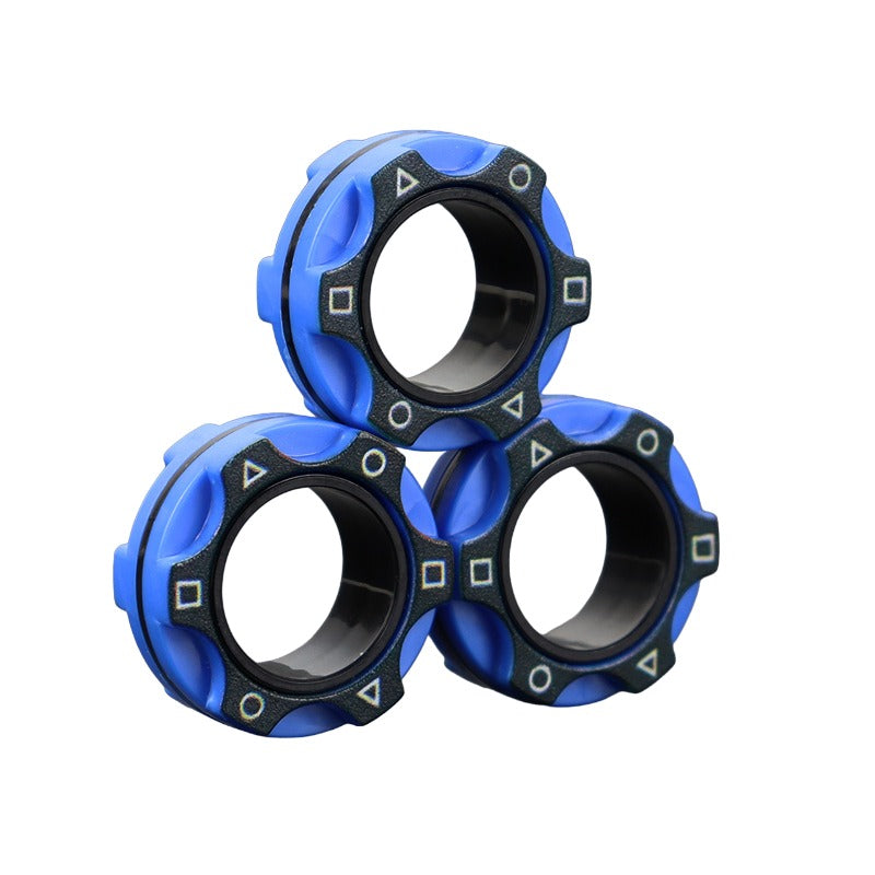 Magnetic Finger Rings Fidget Spinner Toy Anti-Stress Anxiety Relief