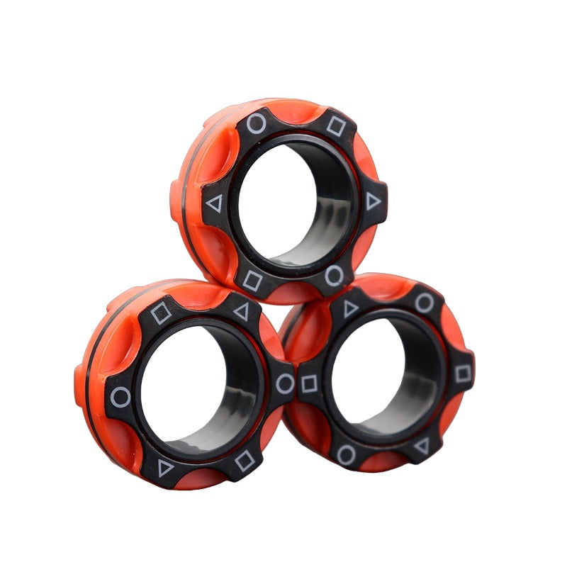 Magnetic Finger Rings Fidget Spinner Toy Anti-Stress Anxiety Relief