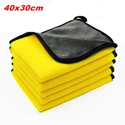 MicroFiber Towel Yellow And Grey Double Sided 40cm x 30cm