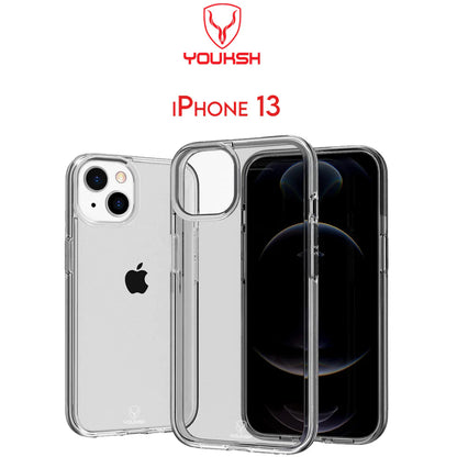 YOUKSH Apple iPhone 13/13 Pro Transparent Case | Soft Shock Proof Jelly Cover