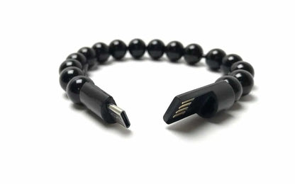 Beads Bracelet Cable - Micro USB Android - iPhone - Type C - Charging + Data Cable