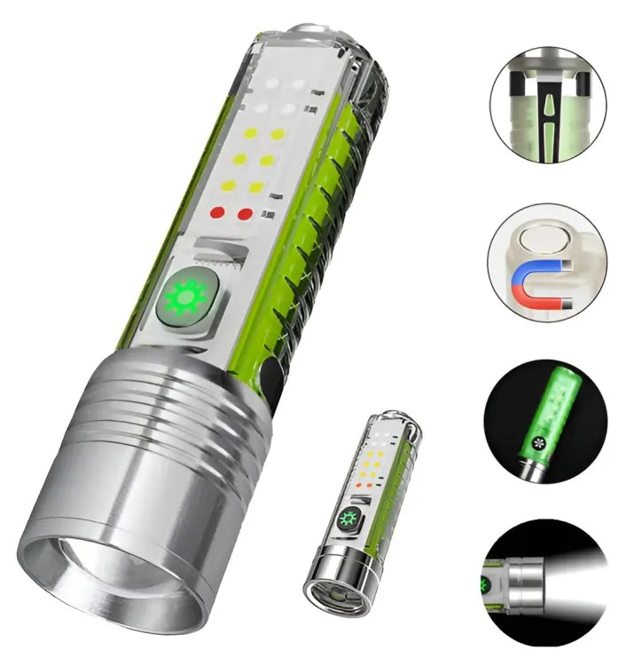 Multifunctional Zoom Flashlight With Currency Checker