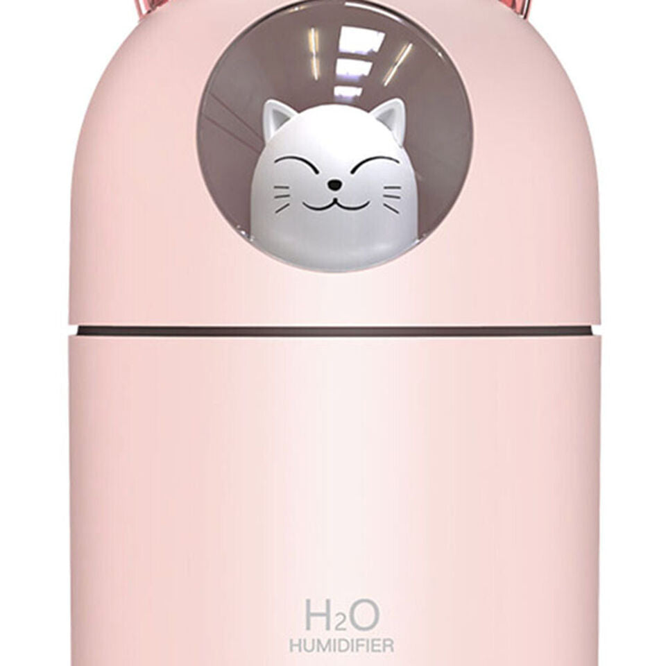 Cat Humidifier Cute Aroma Diffuser with Night Light