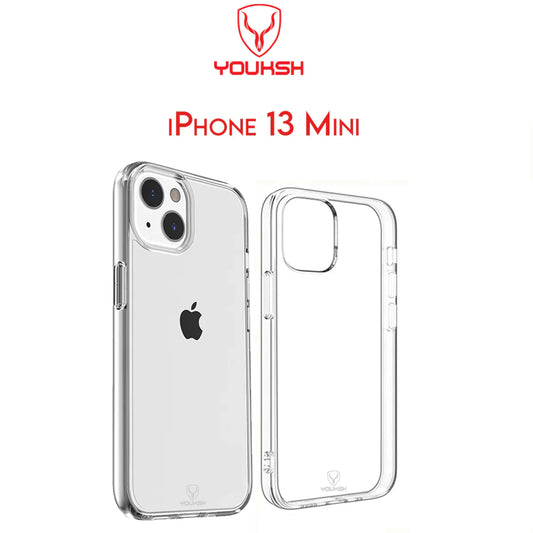 YOUKSH Apple iPhone 13 Mini Transparent Case | Soft Shock Proof Jelly Cover